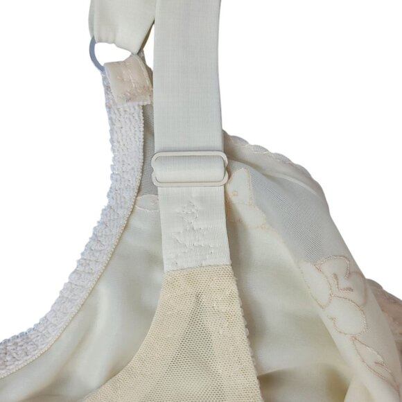 Bali Wide Strap Underwire Bra Beige 34DDD Unpad Adj Full Cover #0180 ILGWU VTG - Picture 7 of 9